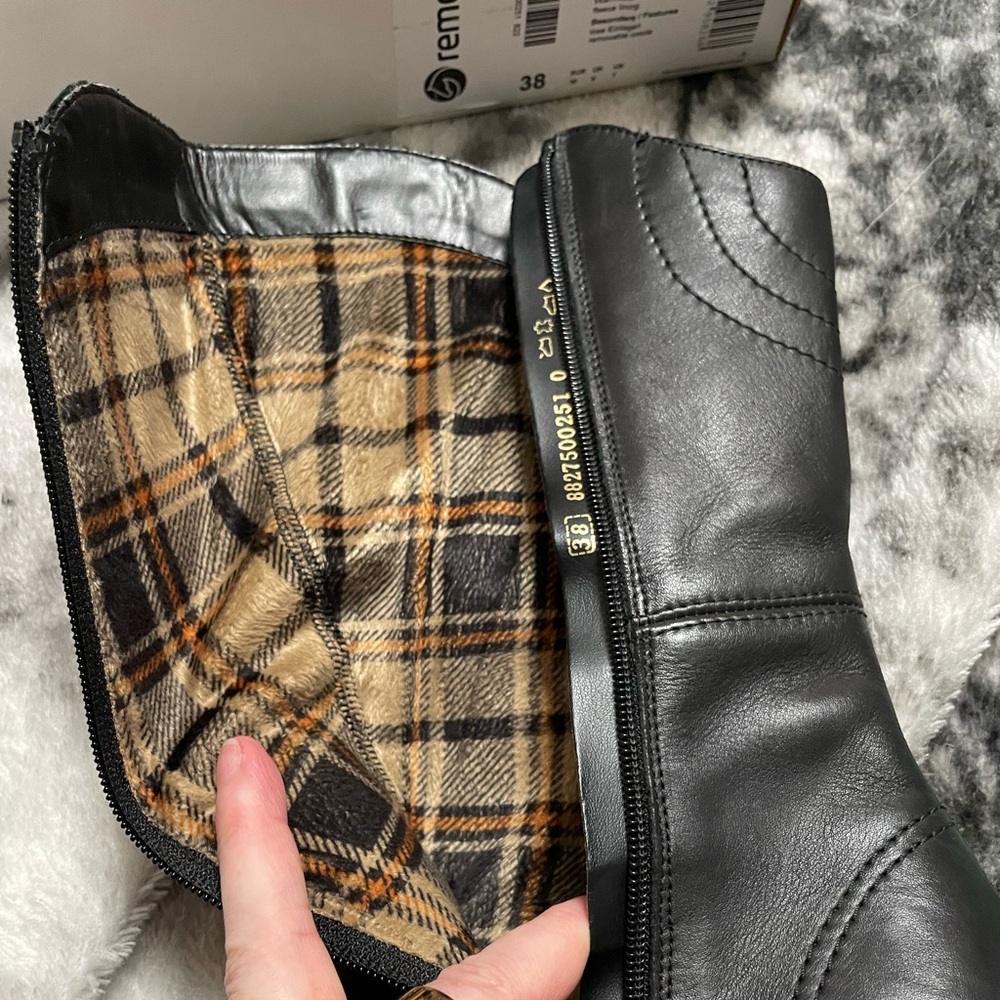 Remonte black leather dress boots - Picture 8 of 9